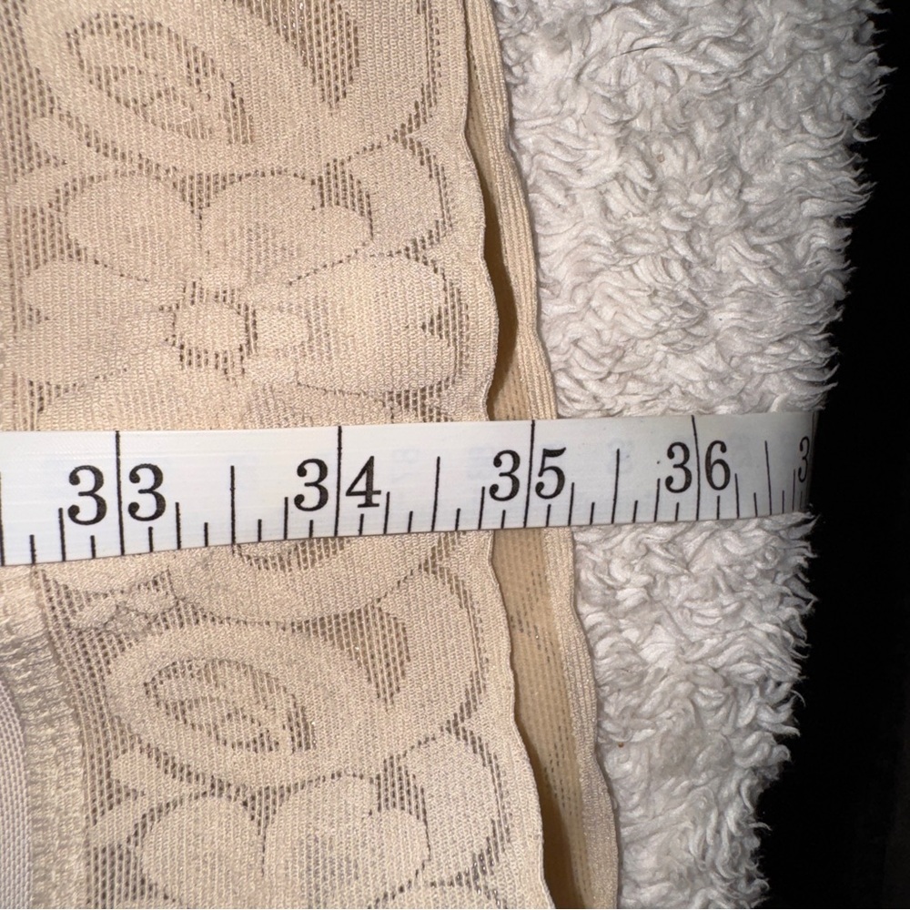 Beige Full-Body Faja Shapewear Bodysuit with Lace Trim - Picture 6 of 9